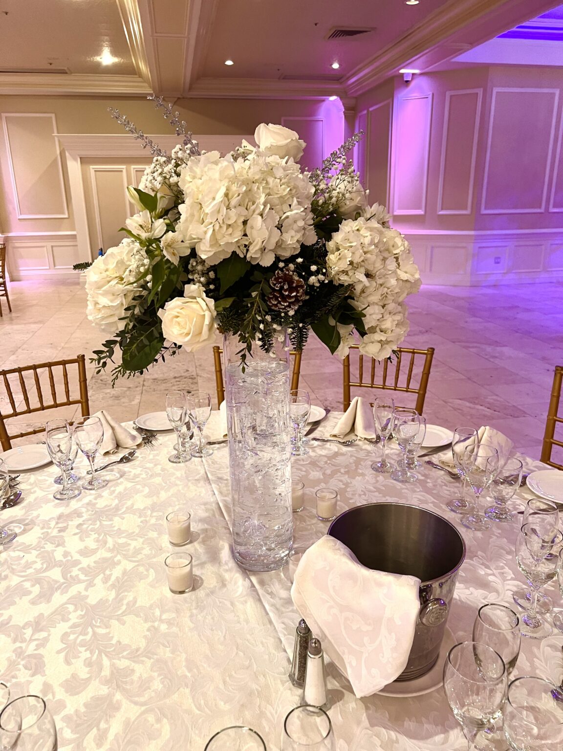 White flowers on a vase